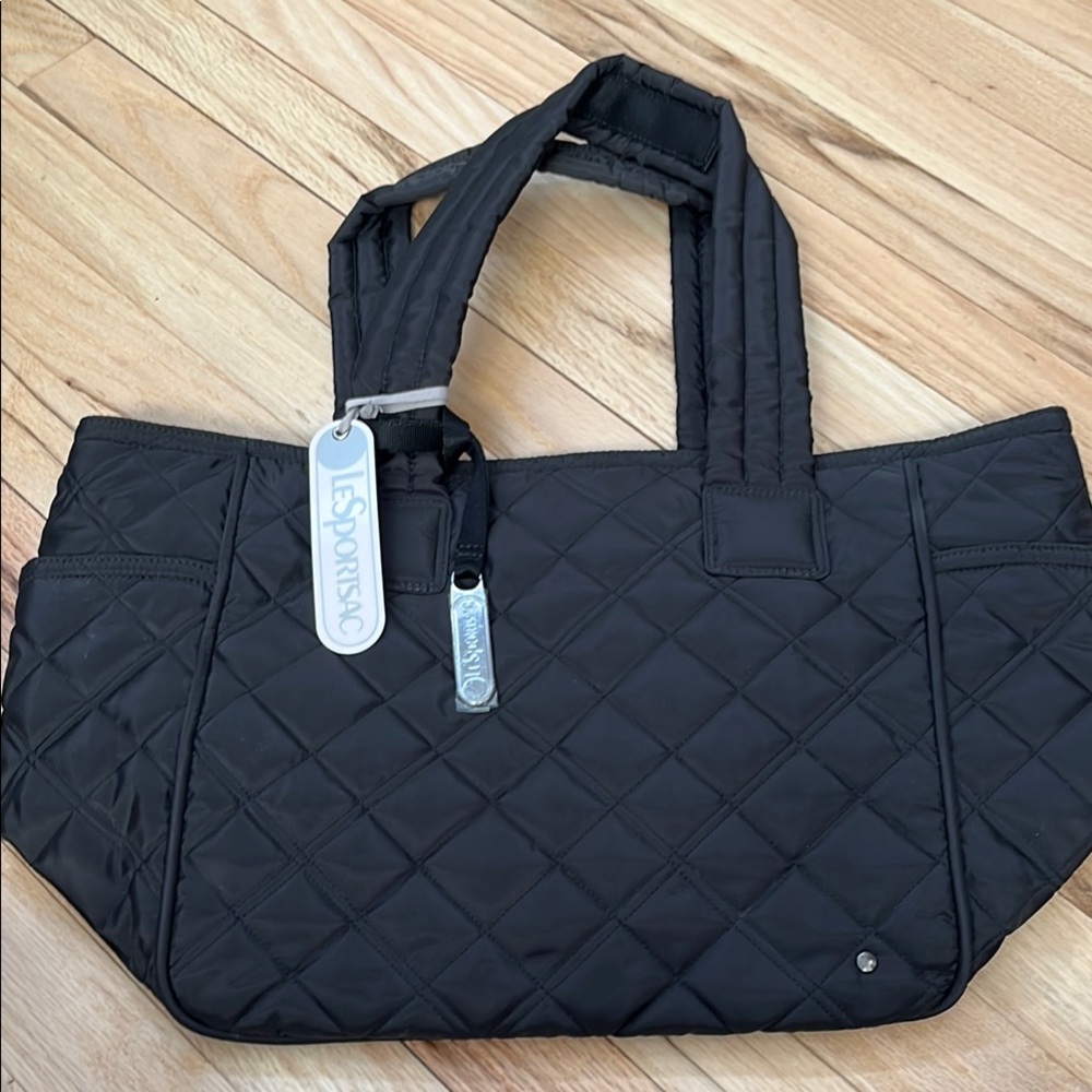 LeSportsac City Chelsea Tote Phantom Black Quilted
